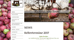 Desktop Screenshot of kelterei-alte-trott.de