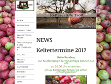 Tablet Screenshot of kelterei-alte-trott.de